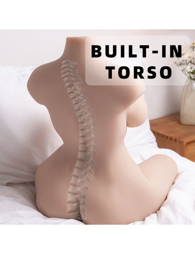 XISE - TORSO REALISTA FEMININO LIMPO COM IMPULSO DE 71 CM