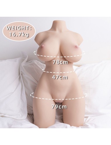 XISE - TORSO REALISTA FEMININO LIMPO COM IMPULSO DE 71 CM