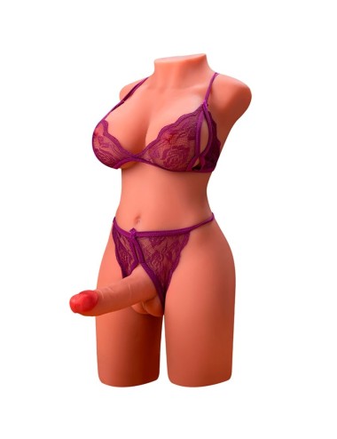 XISE - MIAH LADY BOY TORSO FEMININO COM DILDO COM VIBRAÇÃO E IMPULSIONAMENTO 55 CM