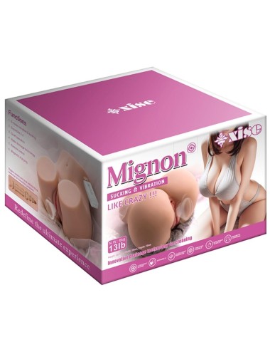 XISE - MIGNON SUCKING MASTURBADOR VAGINA REALISTA COM VIBRAÇÃO E ONDAS ESTIMULANTES E CONTROLE REMOTO 6 KG