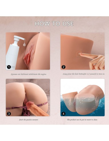 XISE - ETHEL THRUSTING MASTURBADOR VAGINA REALISTA COM VIBRAÇÃO MULTI-POSIÇÕES