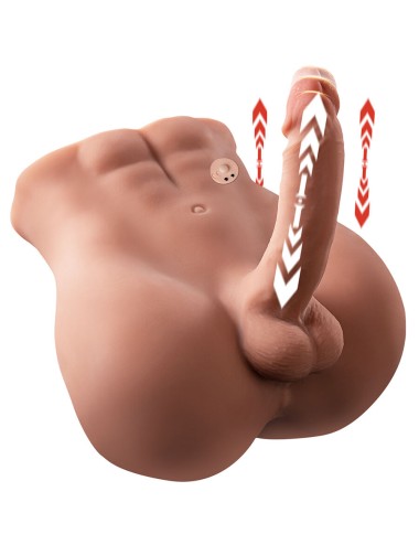 XISE - BERTLETT DILDO ASS DILDO REALISTA E ÂNUS MASTURBADOR POSIÇÃO FRONTAL COM IMPULSIONAMENTO 18 CM