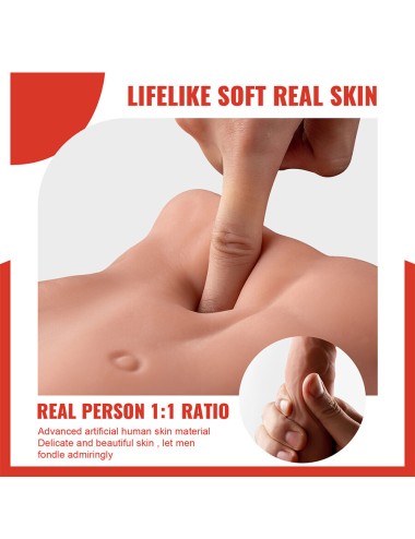 XISE - BERTLETT DILDO ASS DILDO REALISTA E ÂNUS MASTURBADOR POSIÇÃO FRONTAL COM IMPULSIONAMENTO 18 CM