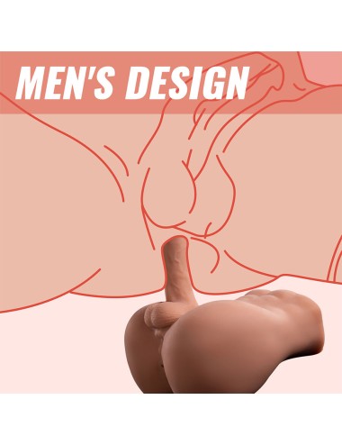 XISE - BERTLETT DILDO ASS DILDO REALISTA E ÂNUS MASTURBADOR POSIÇÃO FRONTAL COM IMPULSIONAMENTO 18 CM