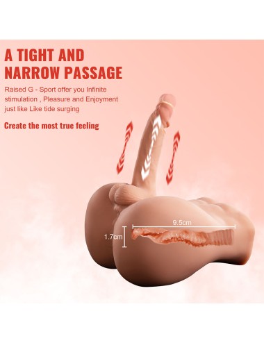XISE - BERTLETT DILDO ASS DILDO REALISTA E ÂNUS MASTURBADOR POSIÇÃO FRONTAL COM IMPULSIONAMENTO 18 CM