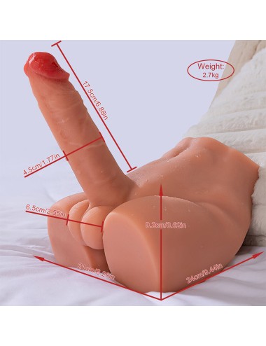 XISE - PEEL DILDO ASS DILDO REALISTA MASTURBADOR POSIÇÃO FRONTAL COM IMPULSO 17,5 CM