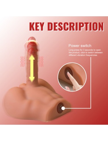 XISE - PEEL DILDO ASS DILDO REALISTA MASTURBADOR POSIÇÃO FRONTAL COM IMPULSO 17,5 CM