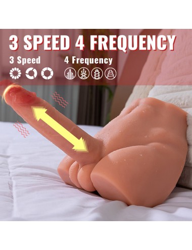 XISE - PEEL DILDO ASS DILDO REALISTA MASTURBADOR POSIÇÃO FRONTAL COM IMPULSO 17,5 CM