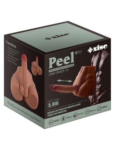 XISE - PEEL DILDO ASS DILDO REALISTA MASTURBADOR POSIÇÃO FRONTAL COM IMPULSO 17,5 CM
