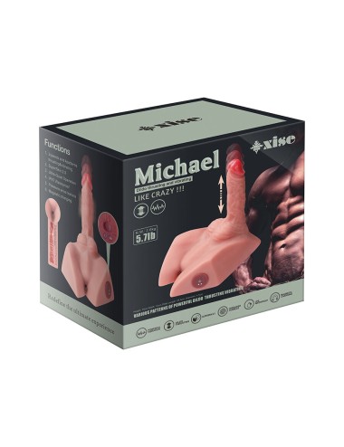 XISE - MICHAEL DILDO REALISTA E MASTURBADOR DE ÂNUS COM IMPULSIONAMENTO 15 CM
