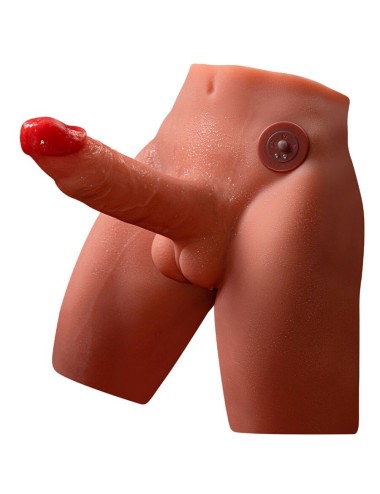 XISE - JASON DILDO REALISTA MASTURBADOR COM IMPULSO E VIBRAÇÃO 17 CM