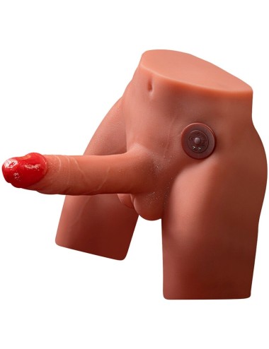 XISE - JASON DILDO REALISTA MASTURBADOR COM IMPULSO E VIBRAÇÃO 17 CM