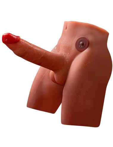 XISE - JASON DILDO REALISTA MASTURBADOR COM IMPULSO E VIBRAÇÃO 17 CM