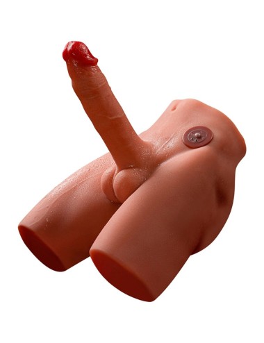 XISE - JASON DILDO REALISTA MASTURBADOR COM IMPULSO E VIBRAÇÃO 17 CM