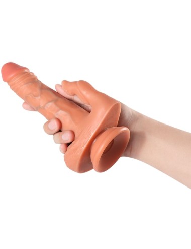 SHEQU - ESTIMULADOR DE DILDO E CLITÓRIS JULIAN COM VIBRAÇÃO E CONTROLE REMOTO 16 CM