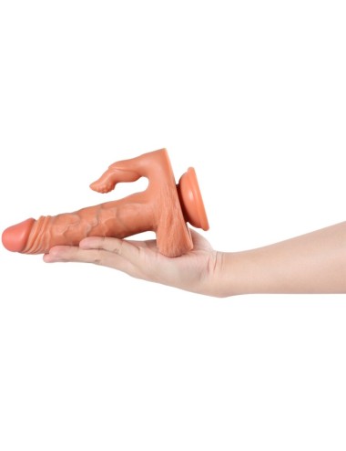 SHEQU - ESTIMULADOR DE DILDO E CLITÓRIS JULIAN COM VIBRAÇÃO E CONTROLE REMOTO 16 CM