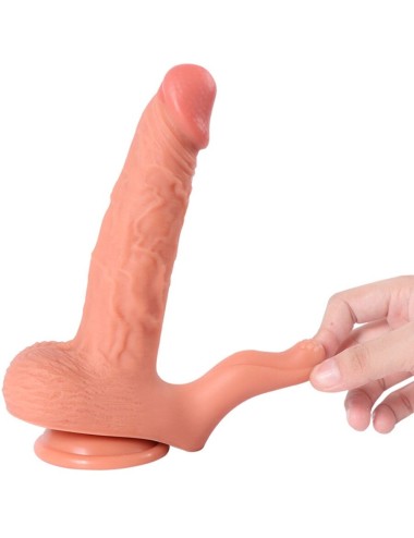 SHEQU - HAYDEN DILDO E ESTIMULADOR DE CLITÓRIS COM VIBRAÇÃO E CONTROLE REMOTO 16 CM