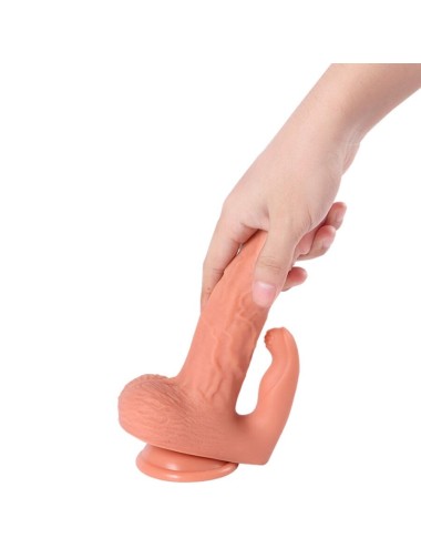 SHEQU - HAYDEN DILDO E ESTIMULADOR DE CLITÓRIS COM VIBRAÇÃO E CONTROLE REMOTO 16 CM