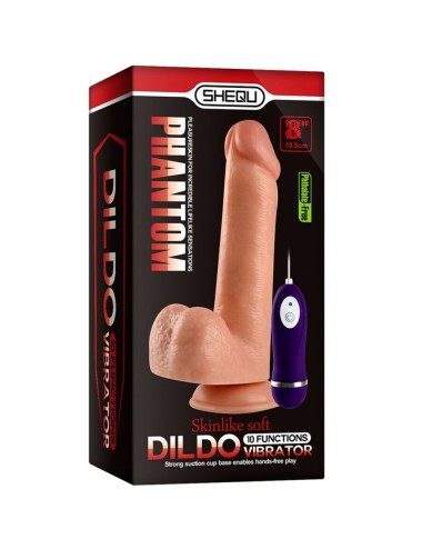 SHEQU - ADAM VIBRADOR DILDO COM CONTROLE REMOTO 21 CM