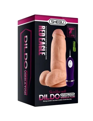 SHEQU - RED EAGLE VIBRADOR DILDO COM CONTROLE REMOTO 17 CM