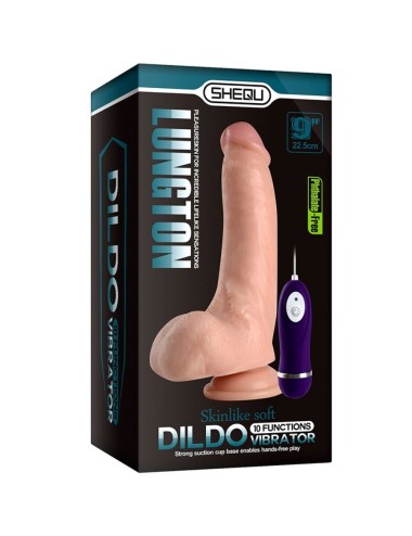 SHEQU - LUNGTON VIBRADOR DILDO COM CONTROLE REMOTO 22,5 CM