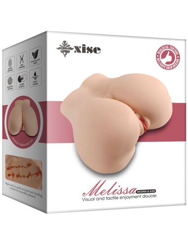 XISE - MASTURBADOR REALISTA MELISSA MULTI-POSIÇÕES VAGINA E ÂNUS