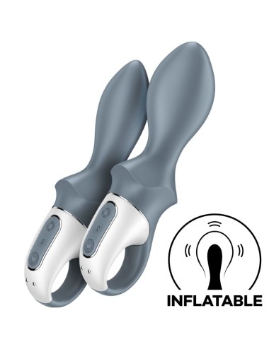 SATISFYER - BOMBA DE AR BOOTY 1 VIBRADOR INFLÁVEL ANAL CINZA