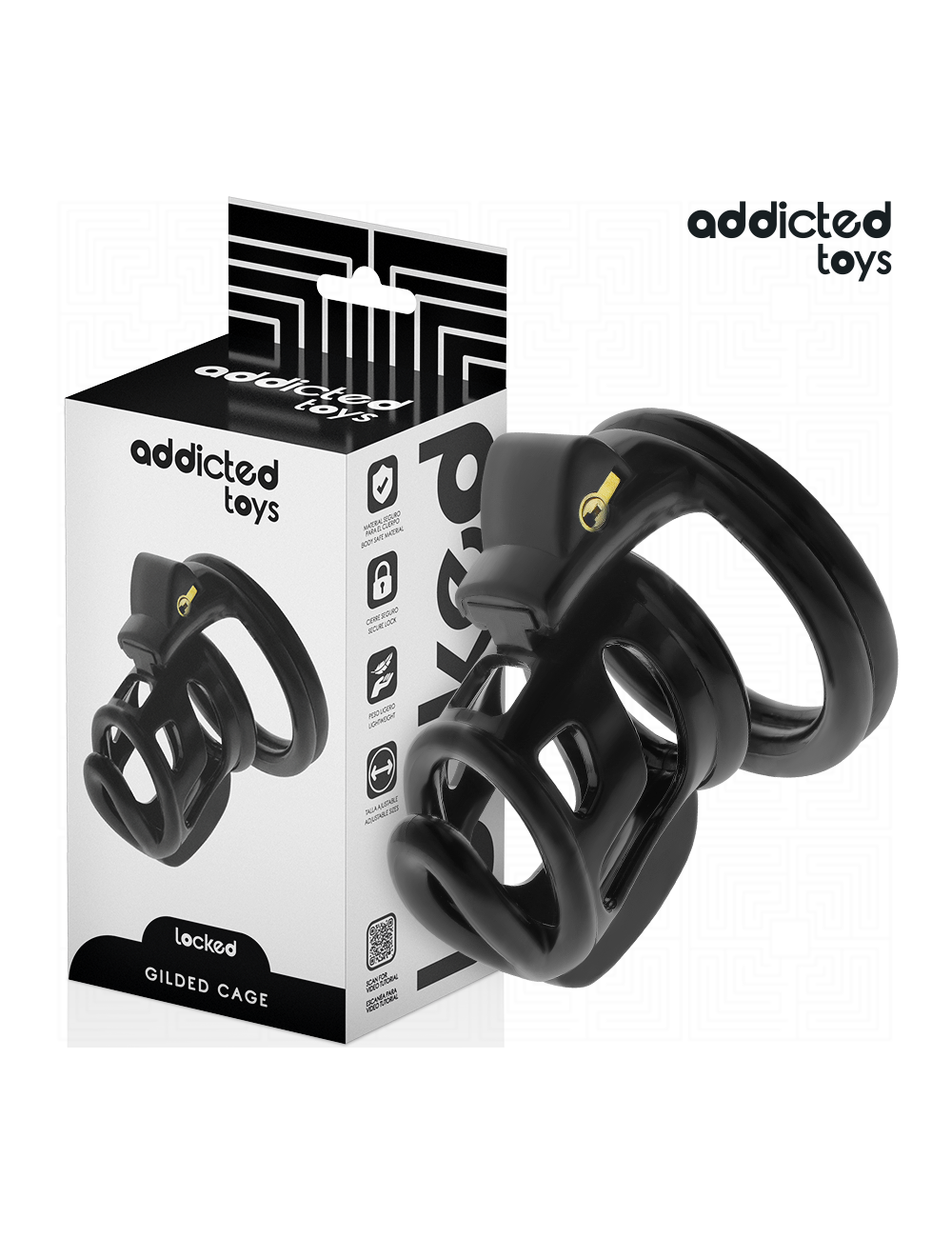 ADDICTED TOYS LOCKED - GAIOLA GILDEN GAIOLA PARA PÊNIS 8 ADDICTED TOYS LOCKED - GAIOLA GILDEN GAIOLA PARA PÊNIS 8