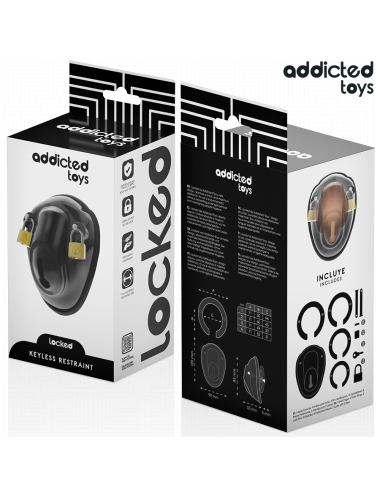 ADDICTED TOYS LOCKED - GAIOLA DE CONTENÇÃO SEM CHAVE PARA PÊNIS 11,5 CM