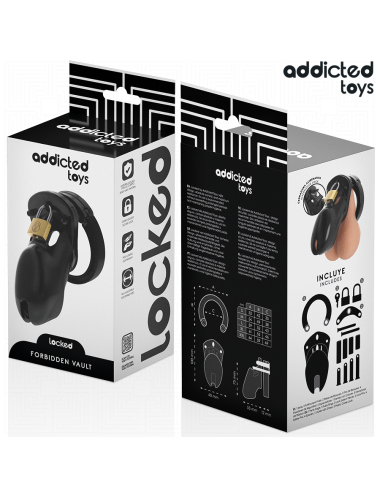 ADDICTED TOYS LOCKED - GAIOLA PARA PÊNIS FORBIDDEN VAULT 10 CM