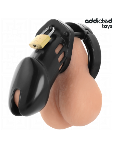 ADDICTED TOYS LOCKED - GAIOLA DE PÊNIS DE OBSIDIANA TAMANHO M