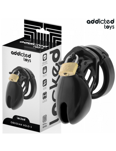 ADDICTED TOYS LOCKED - GAIOLA DE PÊNIS DE OBSIDIANA TAMANHO S