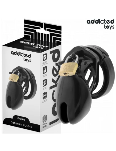 ADDICTED TOYS LOCKED - GAIOLA DE PÊNIS DE OBSIDIANA TAMANHO S