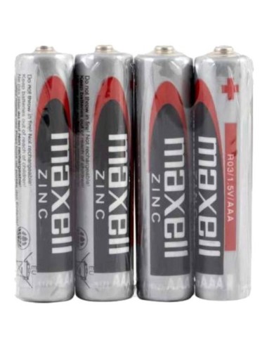 MAXELL - PILHA SALINA MANGANESO AAA R03 RETRÁTIL*4