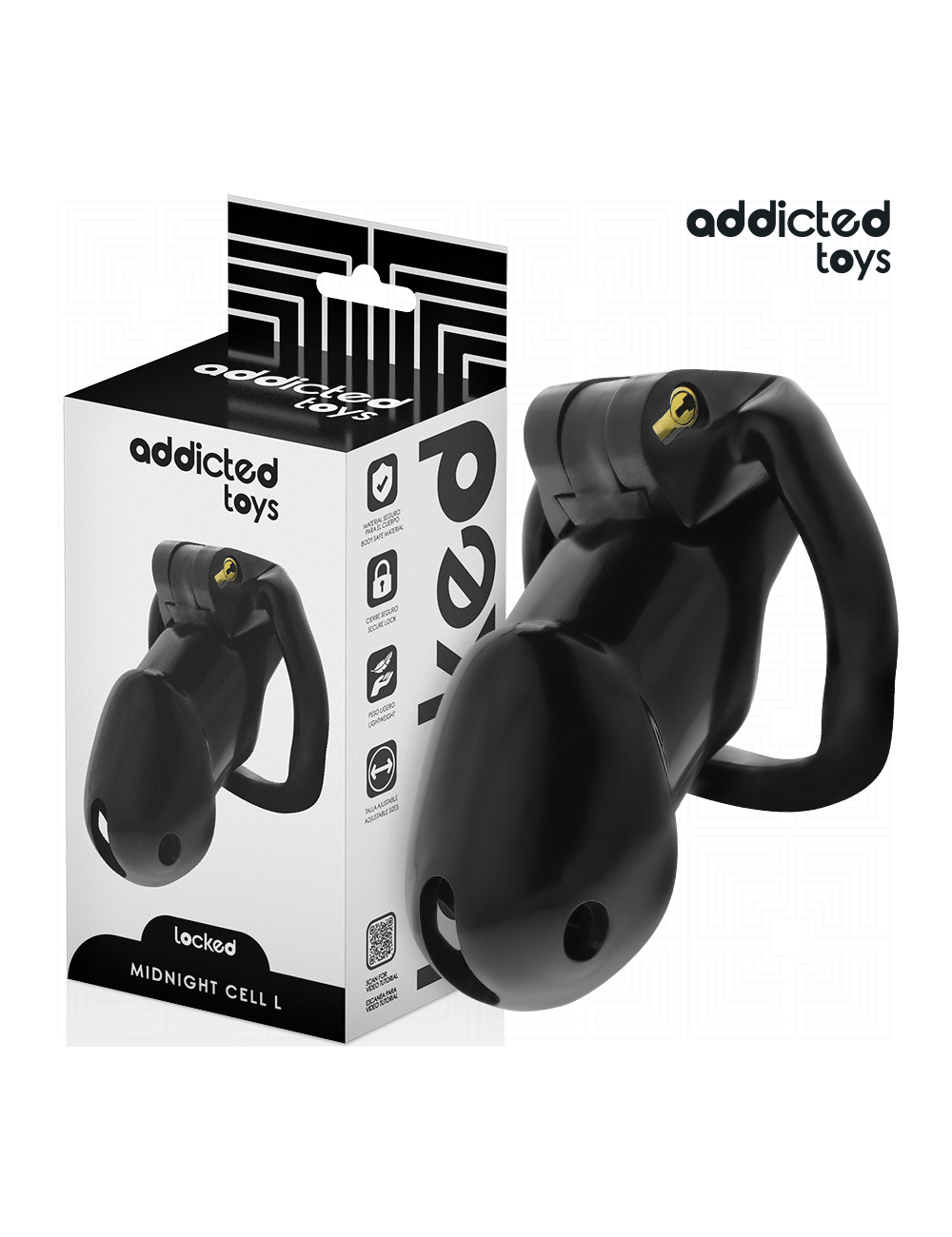 ADDICTED TOYS LOCKED - GAIOLA DE PÊNIS CELL MINDNIGHT TAMANHO L ADDICTED TOYS LOCKED - GAIOLA DE PÊNIS CELL MINDNIGHT TAMANHO L