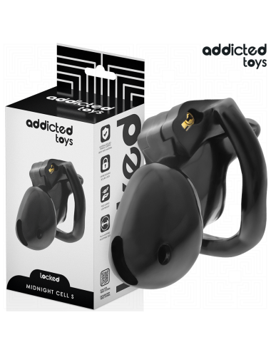 ADDICTED TOYS LOCKED - GAIOLA PARA PÊNIS CELL MINDNIGHT TAMANHO S 4.8 CM