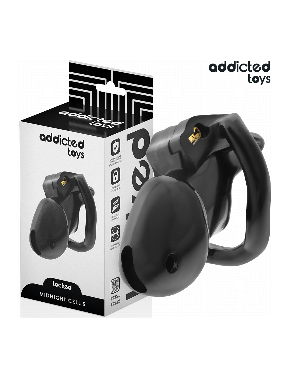ADDICTED TOYS LOCKED - GAIOLA PARA PÊNIS CELL MINDNIGHT TAMANHO S 4.8 CM ADDICTED TOYS LOCKED - GAIOLA PARA PÊNIS CELL MINDNIGHT TAMANHO S 4.8 CM