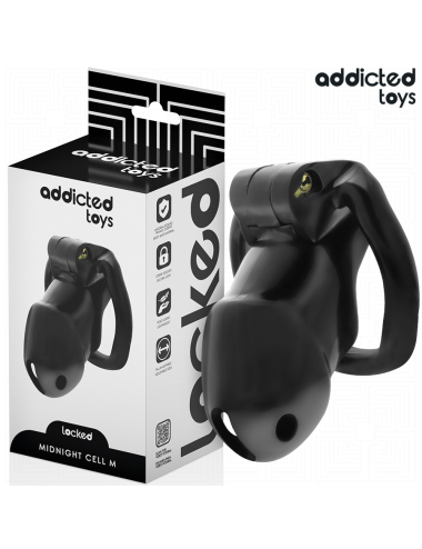 ADDICTED TOYS LOCKED - GAIOLA PARA PÊNIS CELL MINDNIGHT 4.2 CM TAMANHO M