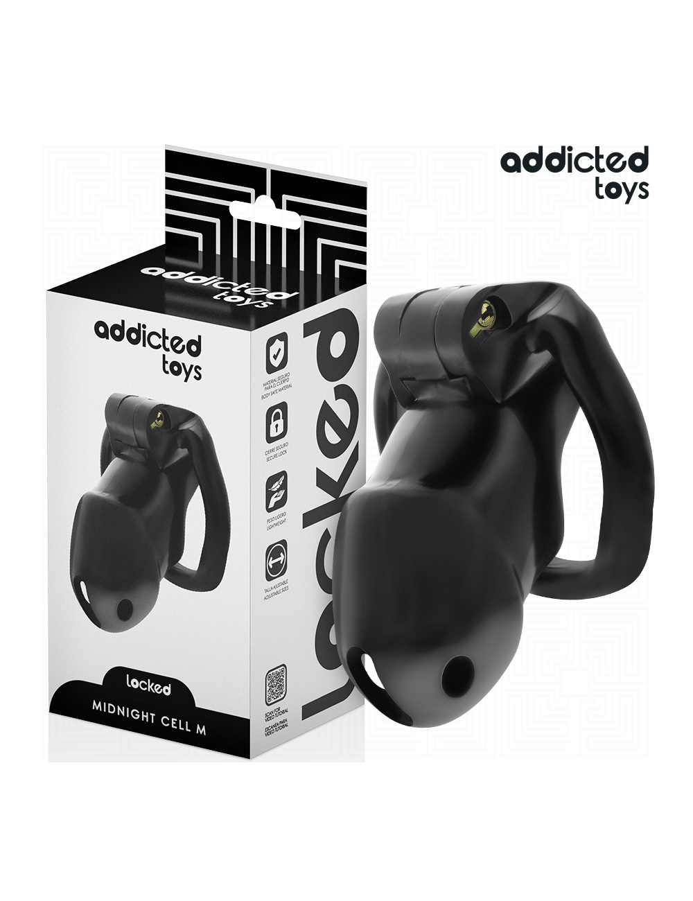 ADDICTED TOYS LOCKED - GAIOLA PARA PÊNIS CELL MINDNIGHT 4.2 CM TAMANHO M ADDICTED TOYS LOCKED - GAIOLA PARA PÊNIS CELL MINDNIGHT 4.2 CM TAMANHO M