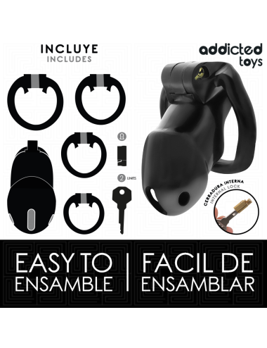 ADDICTED TOYS LOCKED - GAIOLA PARA PÊNIS CELL MINDNIGHT 4.2 CM TAMANHO M