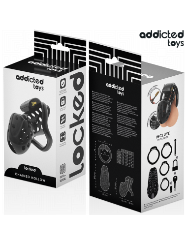 ADDICTED TOYS LOCKED - GAIOLA DE PÊNIS OCO COM CORRENTE 10,5 CM
