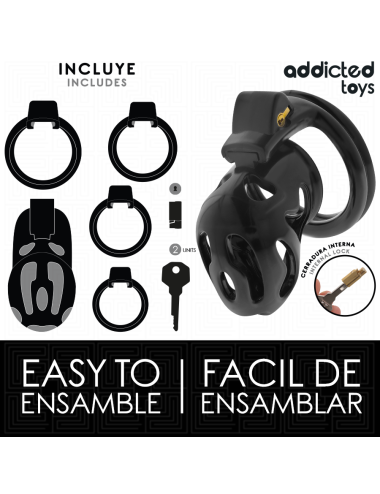 ADDICTED TOYS LOCKED - GAIOLA DE PÊNIS CRYPT SELADA 8 CM
