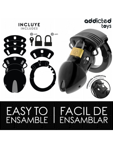 ADDICTED TOYS LOCKED - GAIOLA PARA PÊNIS CHASTITY DEPHHS 7,5 CM