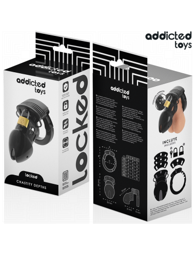 ADDICTED TOYS LOCKED - GAIOLA PARA PÊNIS CHASTITY DEPHHS 7,5 CM
