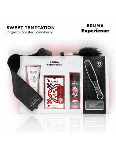 BRUMA XPERIENCE - KIT TENTAÇÃO DE MORANGO DOCE COM POTENCIALIZADOR DE ORGASMO