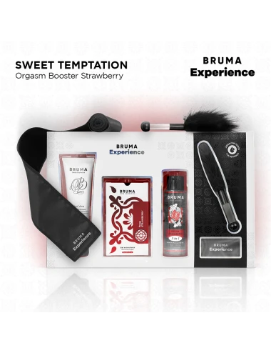 BRUMA XPERIENCE - KIT TENTAÇÃO DE MORANGO DOCE COM POTENCIALIZADOR DE ORGASMO