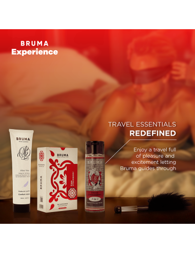 BRUMA XPERIENCE - KIT TENTAÇÃO DE MORANGO DOCE COM POTENCIALIZADOR DE ORGASMO