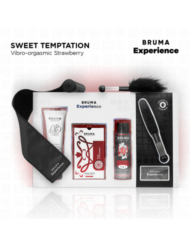 BRUMA XPERIENCE - KIT DE TENTAÇÃO VIBRO-ORGÁSMICA DE MORANGO DOCE
