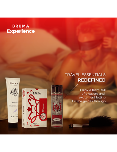BRUMA XPERIENCE - KIT DE TENTAÇÃO VIBRO-ORGÁSMICA DE MORANGO DOCE