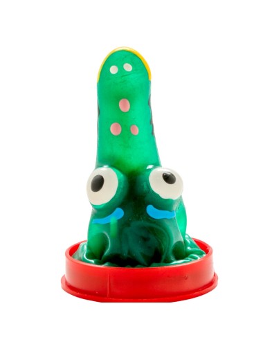 CONDOMERIE - PRESERVATIVOS NOVIDADES PINTADOS À MÃO MODELO CROCODILO 1